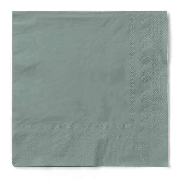 Tissue Serviette Grau, 25 x 25 cm, 100 Stück - Mank