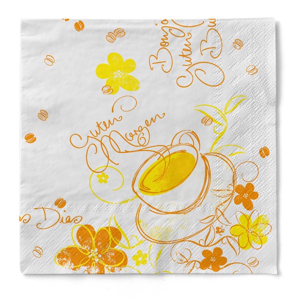 Tissue Serviette Sunny, 33 x 33 cm, 100 Stück - Mank