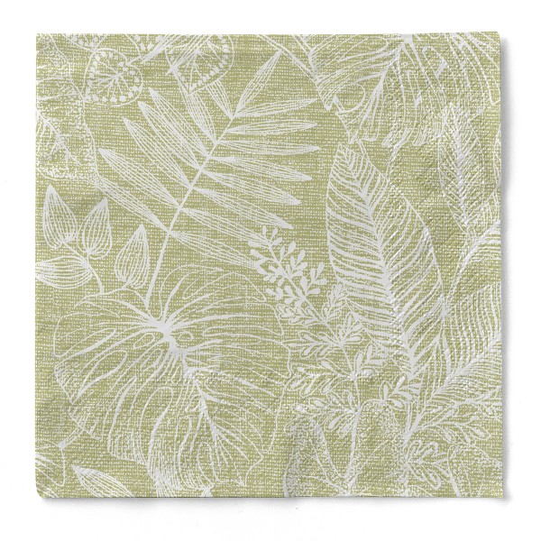 Tissue Serviette Kona in Oliv, 33 x 33 cm, 100 Stück