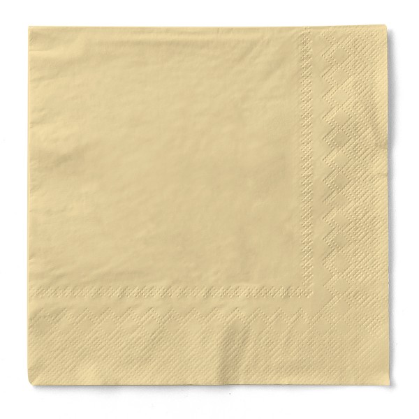 Tissue Serviette Creme, 24 x 24 cm, 150 Stück - Mank