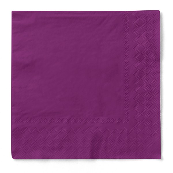 Tissue Serviette Aubergine, 40 x 40 cm, 100 Stück - Mank