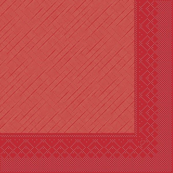 Tissue Deluxe Serviette Rot, 40 x 40 cm, 50 Stück - Mank