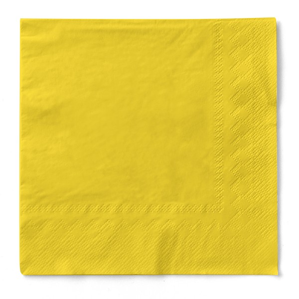 Tissue Serviette Gelb, 24 x 24 cm, 150 Stück - Mank