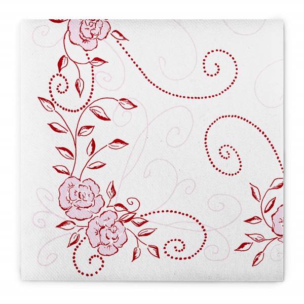 Airlaid Serviette Hochzeit in Bordeaux-Rosa, 40 x 40 cm, 50 Stück - Mank