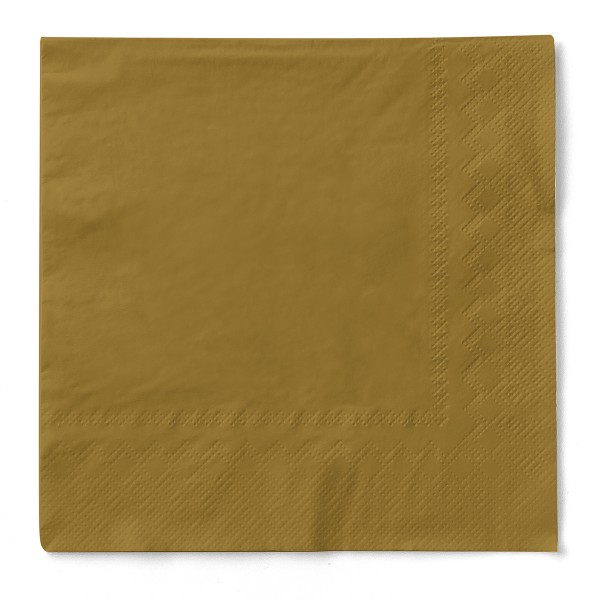 Tissue Serviette Gold, 40 x 40 cm, 100 Stück - Mank