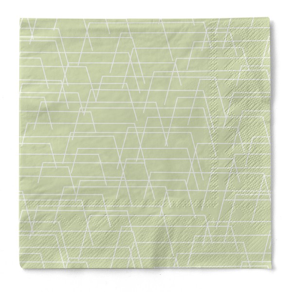 Tissue Serviette Tarik in HellGrün, 33 x 33 cm, 100 Stück - Mank