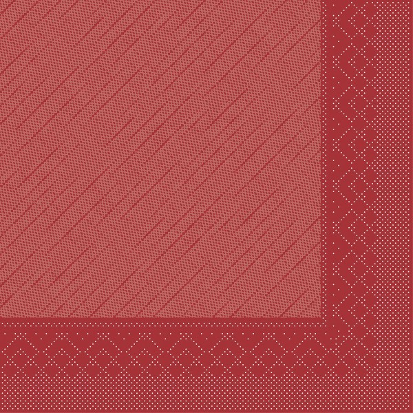 Tissue Deluxe Serviette Bordeaux, 40 x 40 cm, 50 Stück - Mank