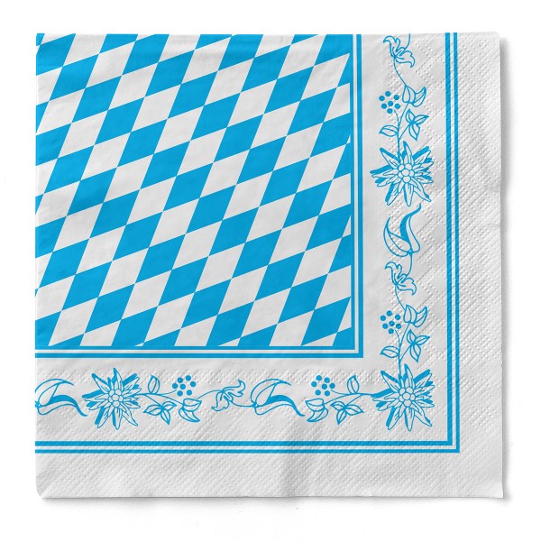 Tissue Serviette Bayern 33 x 33 cm, 100 Stück - Mank