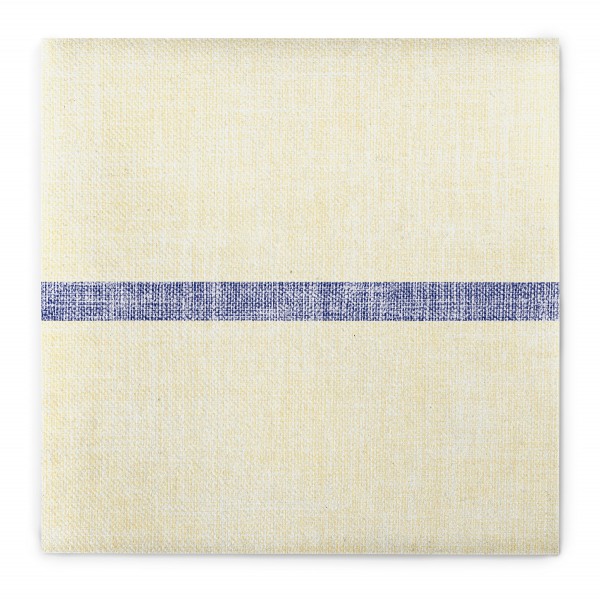 Airlaid Serviette Joe in Creme-Blau, 40 x 40 cm, 50 Stück - Mank