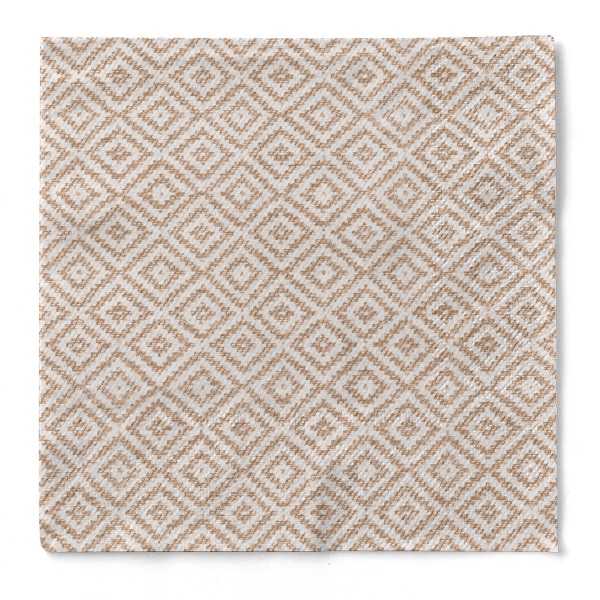 Tissue Serviette Lagos-Base in Beige, 40 x 40 cm, 100 Stück - Mank