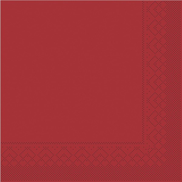 Tissue Serviette Bordeaux, 20 x 20 cm, 300 Stück - Mank