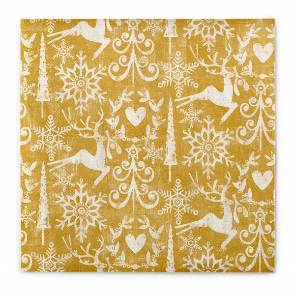 Airlaid Serviette Bob in Goldbraun, 40 x 40 cm, 50 Stück - Mank