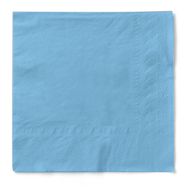 Tissue Serviette Hellblau, 25 x 25 cm, 100 Stück - Mank