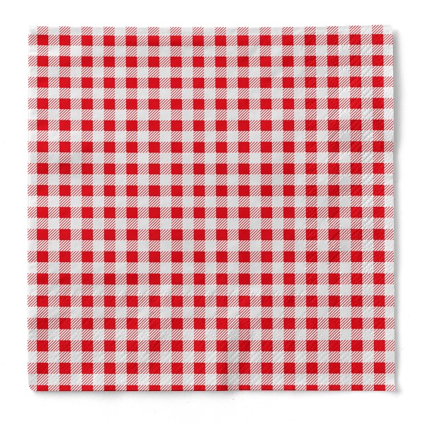 Tissue Serviette Robin in Rot, 33 x 33 cm, 100 Stück - Mank