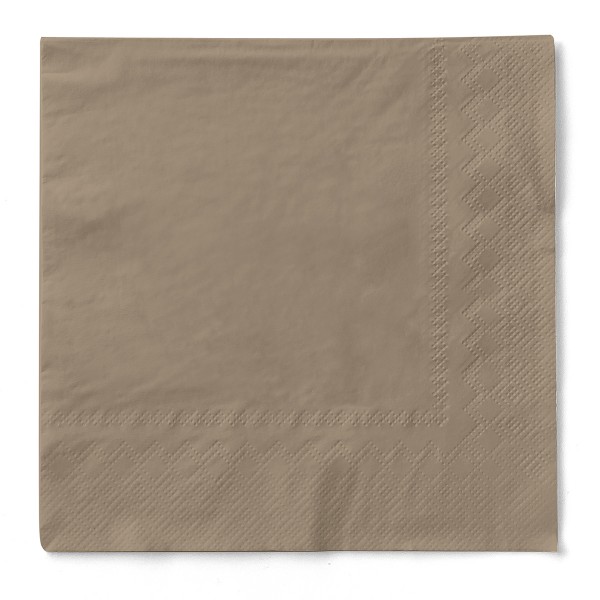 Tissue Serviette Beige Grey, 24 x 24 cm, 150 Stück - Mank