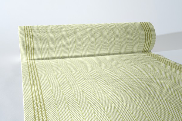 Airlaid Tischläufer Lukas in Lime-Oliv, 40 cm x 24 m, 1 Stück - Mank