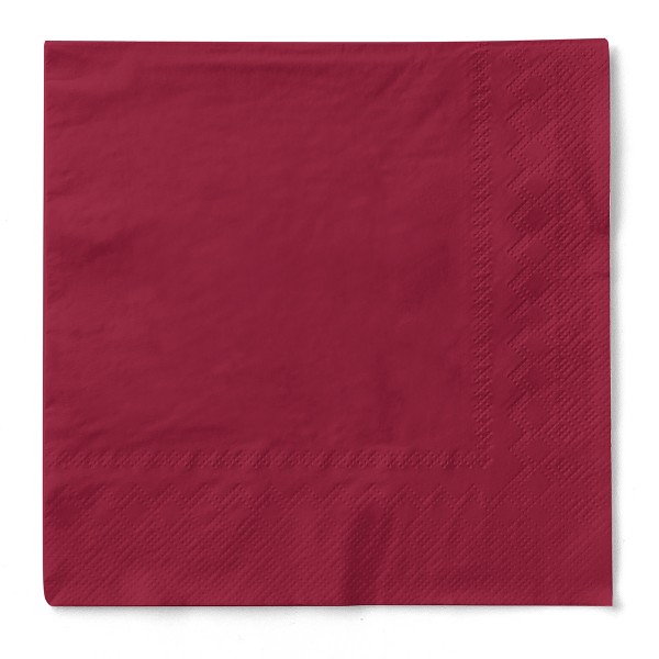 Tissue Serviette Bordeaux, 40 x 40 cm, 100 Stück - Mank