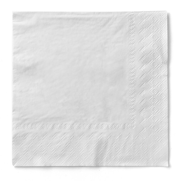 Tissue Serviette Weiß, 24 x 24 cm, 150 Stück - Mank