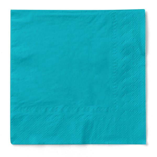 Tissue Serviette Aquablau, 24 x 24 cm, 150 Stück - Mank