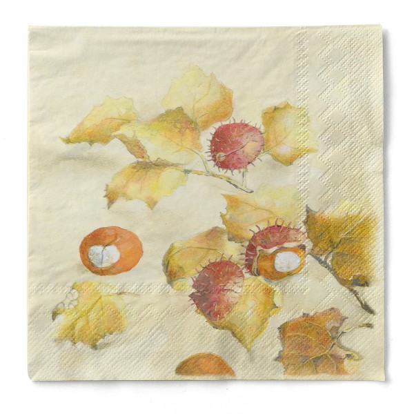 Tissue Serviette Kastanie, 33 x 33 cm, 100 Stück - Mank