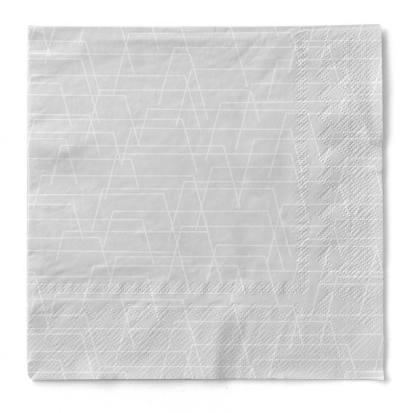 Tissue Serviette Tarik Hellgrau, 40 x 40 cm, 100 Stück - Mank