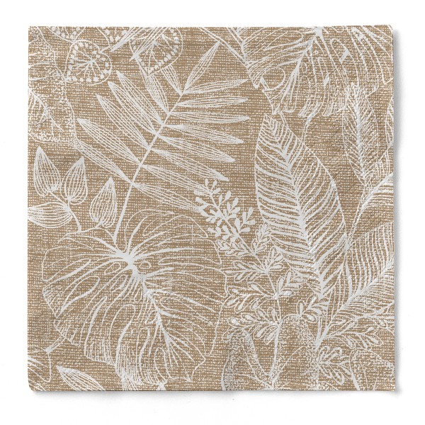 Tissue Serviette Kona in Braun, 33 x 33 cm, 100 Stück