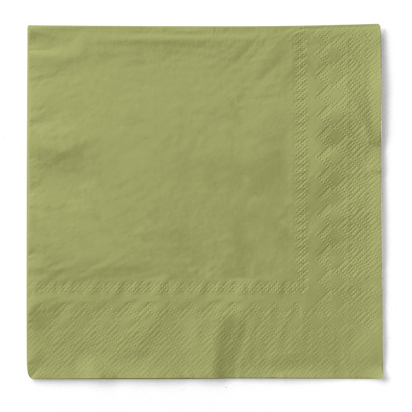 Tissue Serviette Oliv, 24 x 24 cm, 150 Stück - Mank