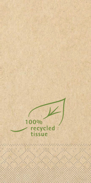 Recycled Tissue Serviette Naturbraun, 33 x 33 cm, 100 Stück - Mank