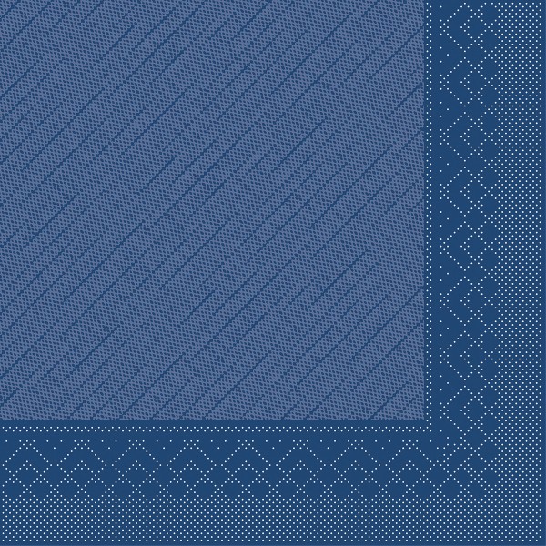 Tissue Deluxe Serviette Blau, 40 x 40 cm, 50 Stück - Mank