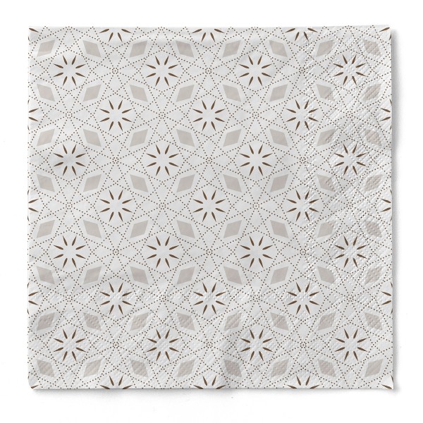 Tissue Serviette Mia in Braun, 40 x 40 cm, 100 Stück - Mank