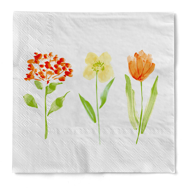 Tissue Serviette Selma Frühling, 33 x 33 cm, 100 Stück - Mank