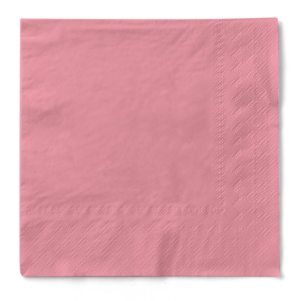 Tissue Serviette Rosa, 33 x 33 cm, 100 Stück - Mank