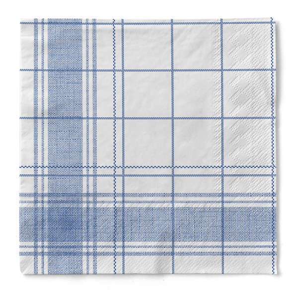 Tissue Serviette Nadeem in Blau, 33 x 33 cm, 100 Stück - Mank