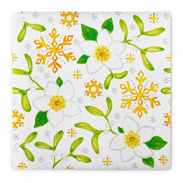 Airlaid Serviette Mistletoe, 40 x 40 cm, 50 Stück - Mank