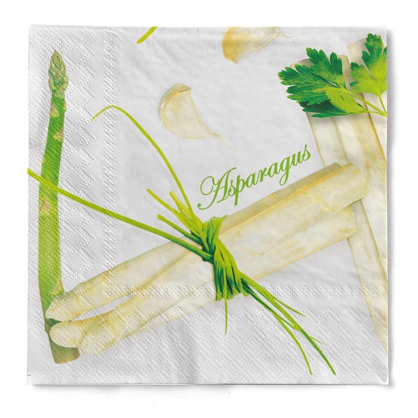 Tissue Serviette Asparagus, 40 x 40 cm, 100 Stück - Mank