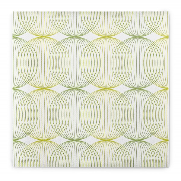 Airlaid Serviette Ludo in Lime-Oliv 40 x 40 cm, 50 Stück - Mank