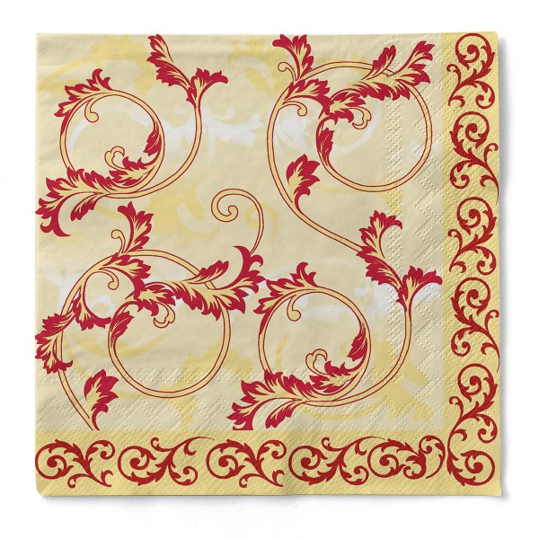 Tissue Serviette Michel in Bordeaux 33 x 33 cm, 100 Stück - Mank