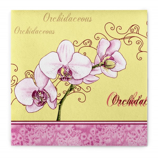 Airlaid Serviette Orchidee, 40 x 40 cm, 50 Stück - Mank