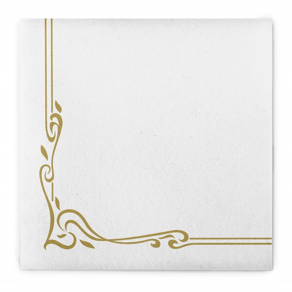 Airlaid Serviette Colour Line in Gold, 40 x 40 cm, 50 Stück - Mank