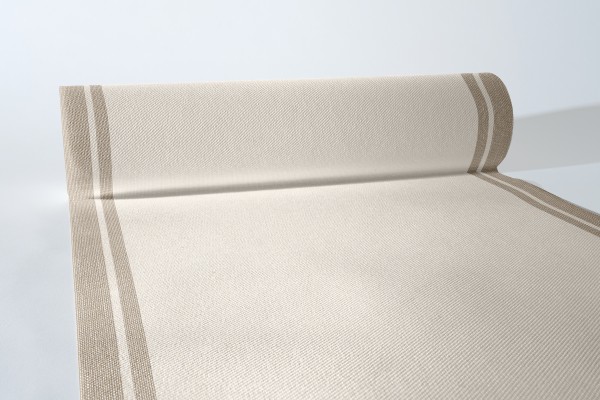 Airlaid Tischläufer Brooklyn in Beige-Beige Grey, 40 cm x 24 m , 1 Stück - Mank