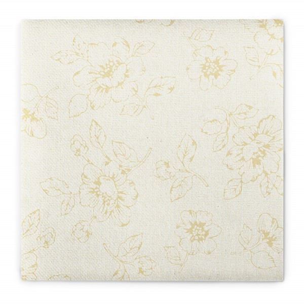 Spanlin-Bio Serviette Rita in Champagner Beige, 40 x 40 cm, 30 Stück - Mank