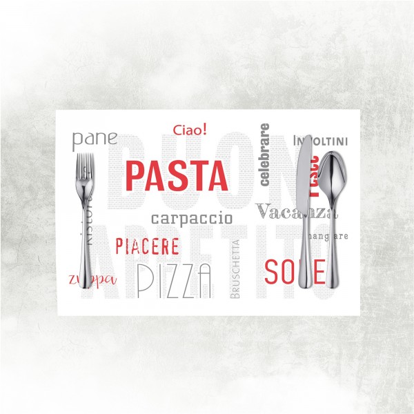 Papier Tischset Pasta, 40 x 30 cm, 100 Stück - Mank