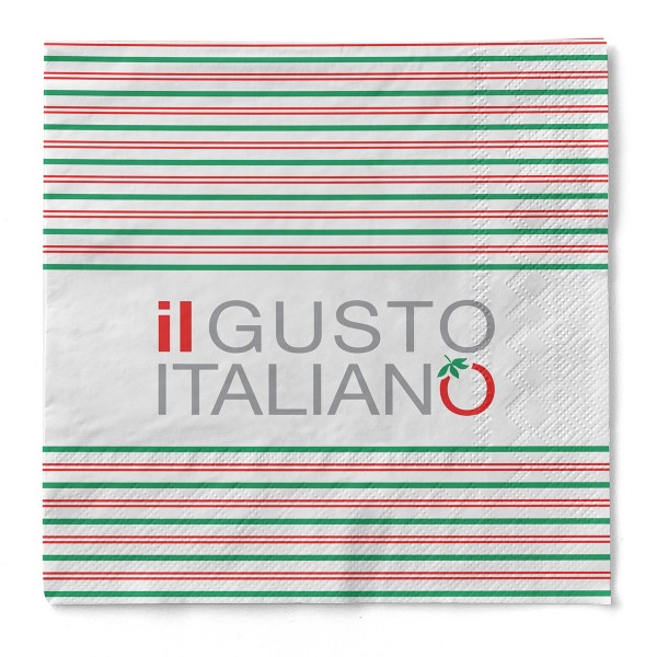 Tissue Serviette Il Gusto Italiano, 40 x 40 cm, 100 Stück - Mank