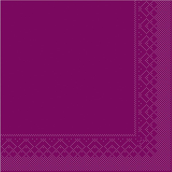 Tissue Serviette Aubergine, 20 x 20 cm, 300 Stück - Mank